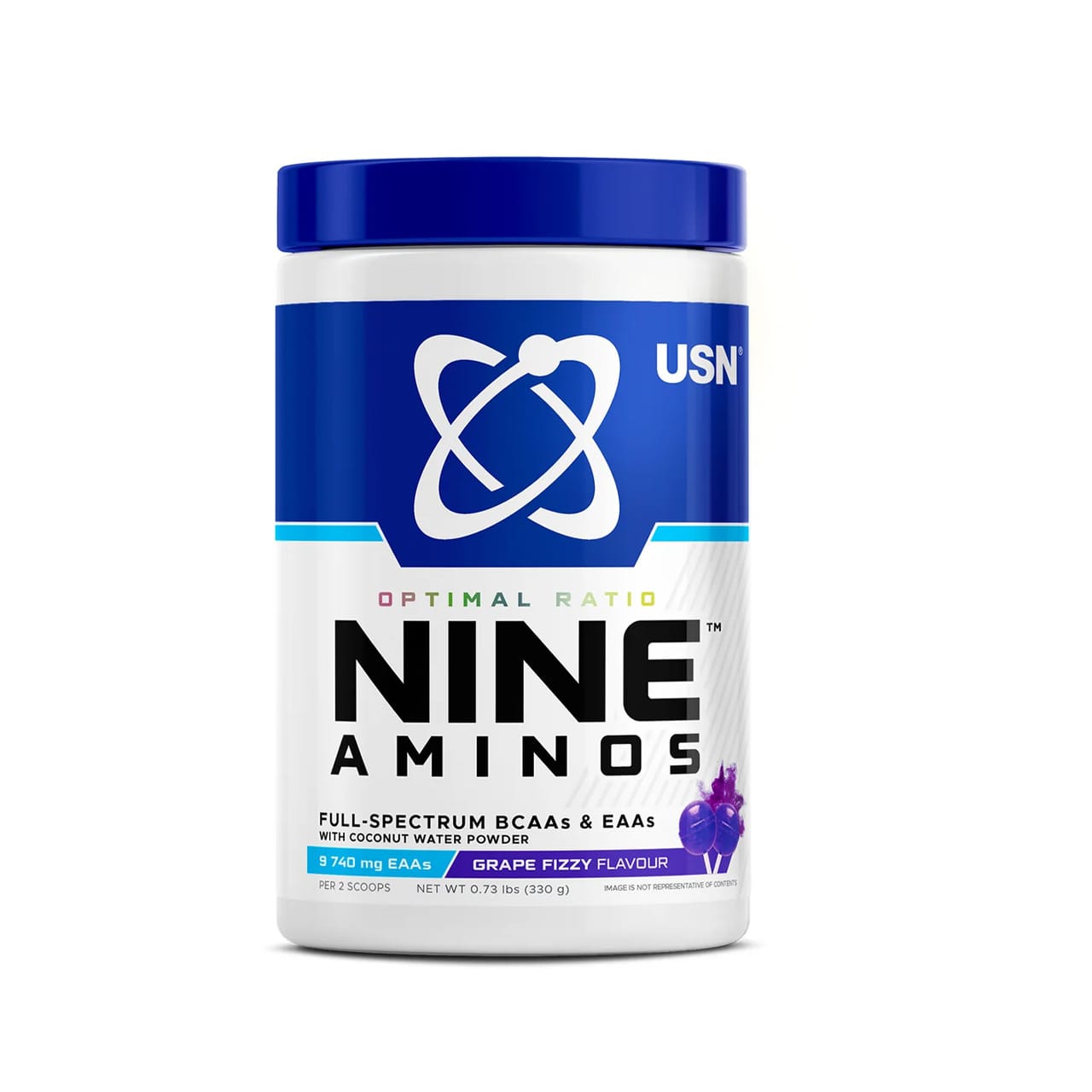 USN Nine Aminos, Ultimate Workout Hydration, BCAA & EAA Electrolyte Drink 330gr - Image 3