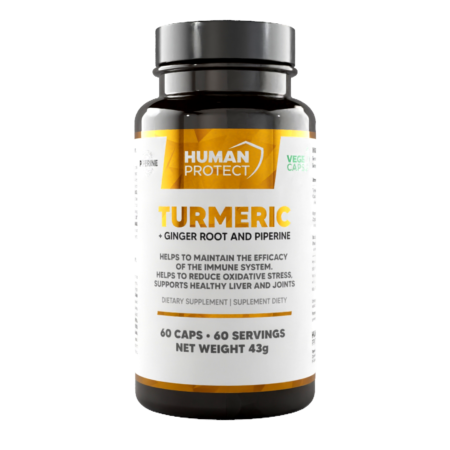 Human Protect Turmeric  Ginger Root 60caps.