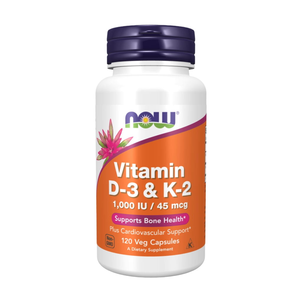 Now Foods Vitamin D-3 & K-2 120 Veg Capsules