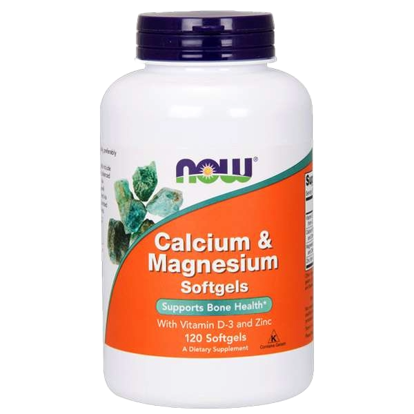 Now Foods Calcium & Magnesium with Vitamin D3 & Zinc 120 Softgels