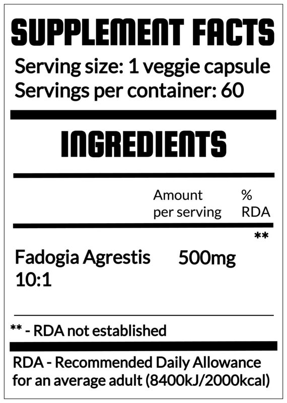 QRP Nutrition Fadogia Agrestis 60capsules - Image 2